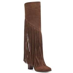 Jessica Simpson “Asire” Fringed Boot.   Size 7.  New In Box. Color: lDark Brown.
